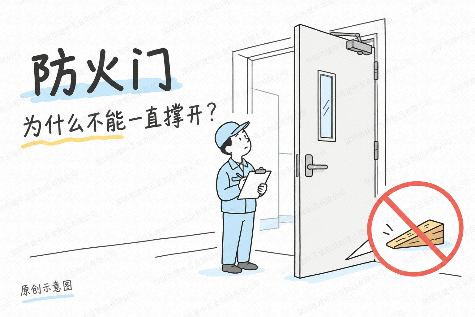 常闭防火门为什么不能用门挡长期开着?常开防火门有什么不同?