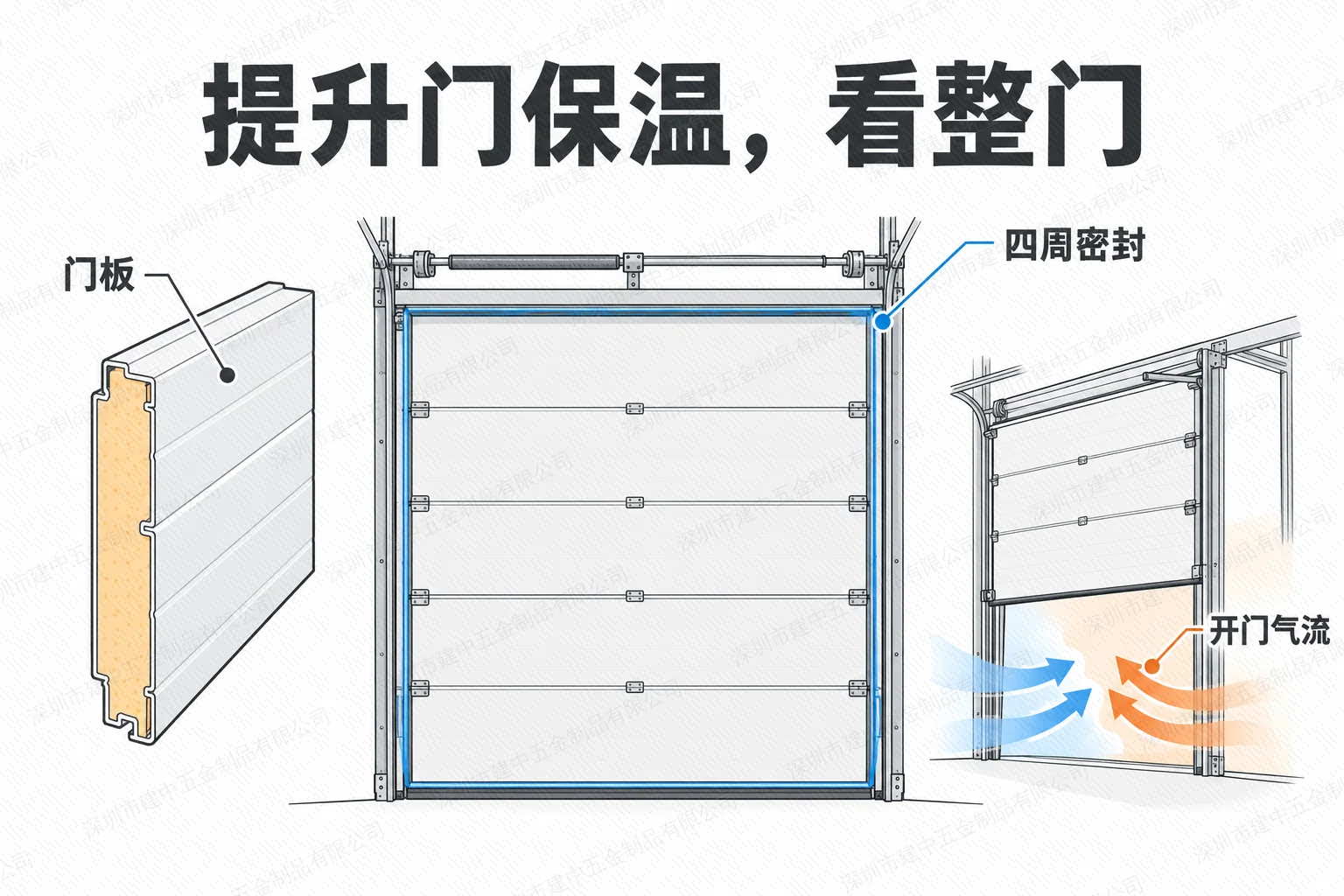 工业提升门保温好不好,为什么不能只看门板厚度?