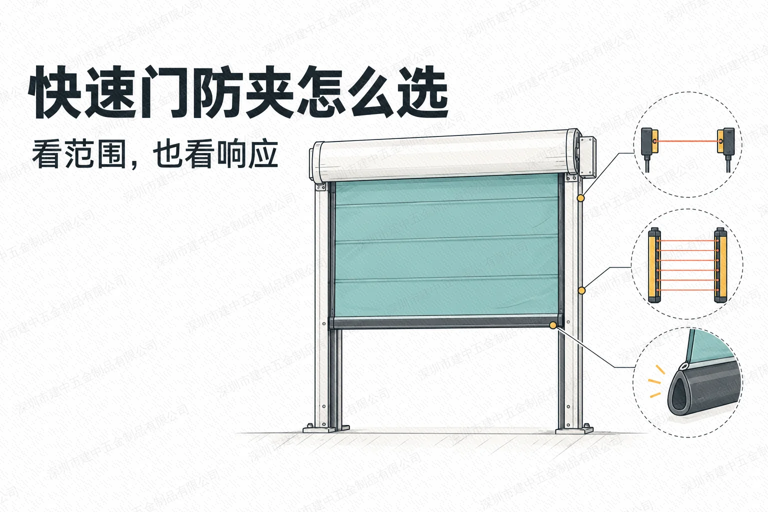 快速卷帘门只装一组红外对射够不够?防夹配置怎么验收?