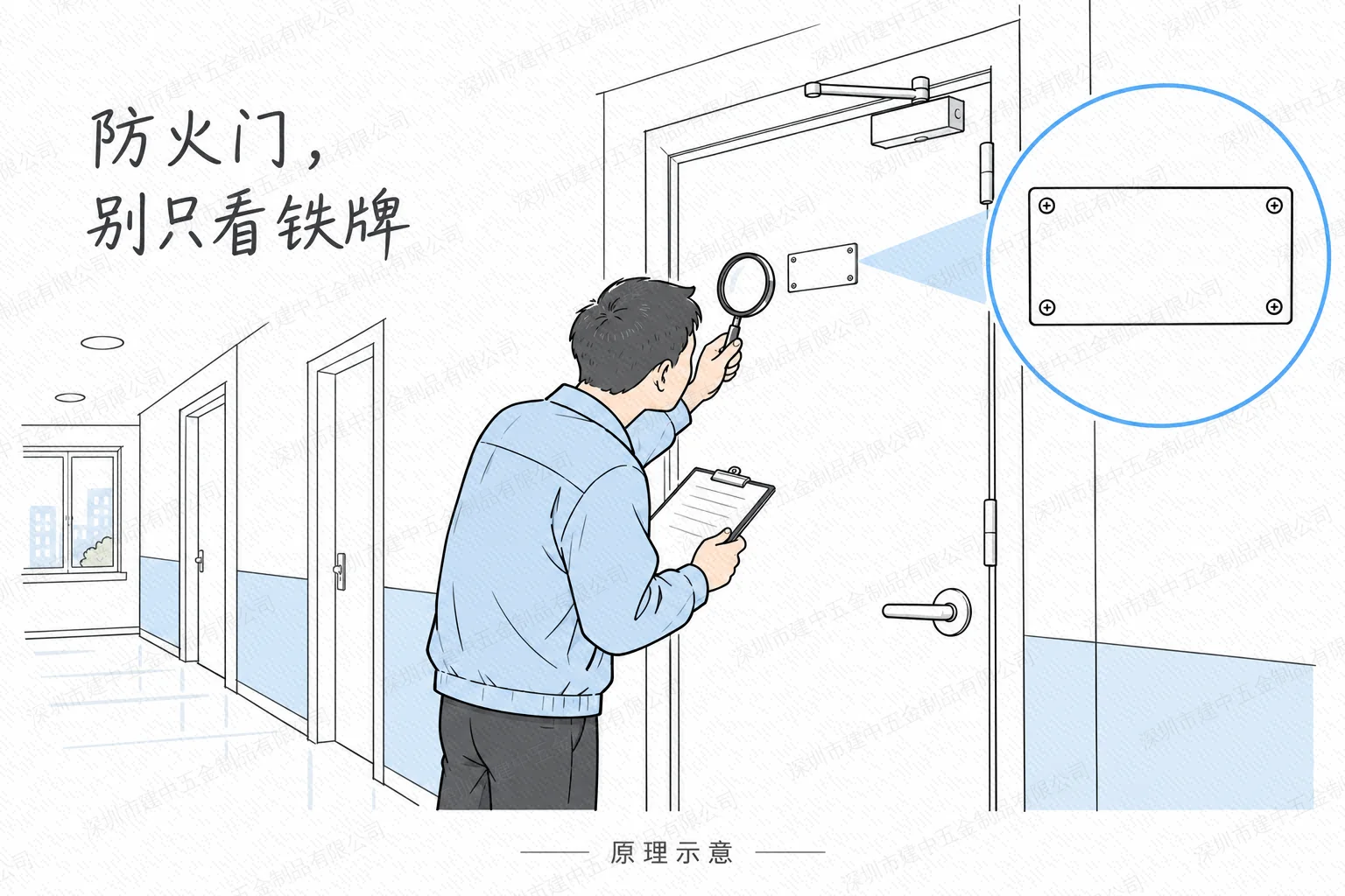 云浮通报防火门出现空白标牌:门装好了,身份资料为什么还要核对?
