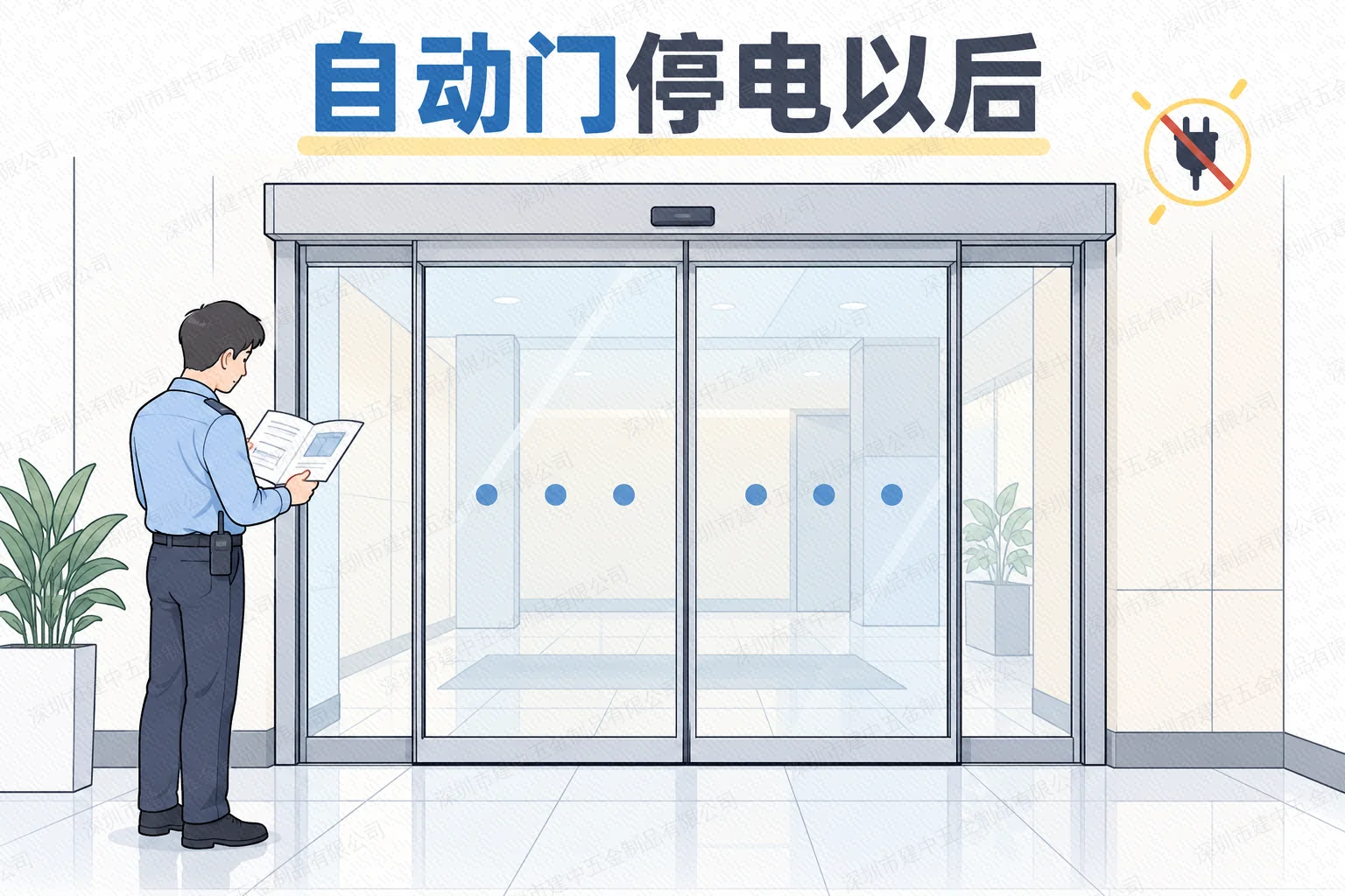 自动平移玻璃门停电后能不能直接手推?