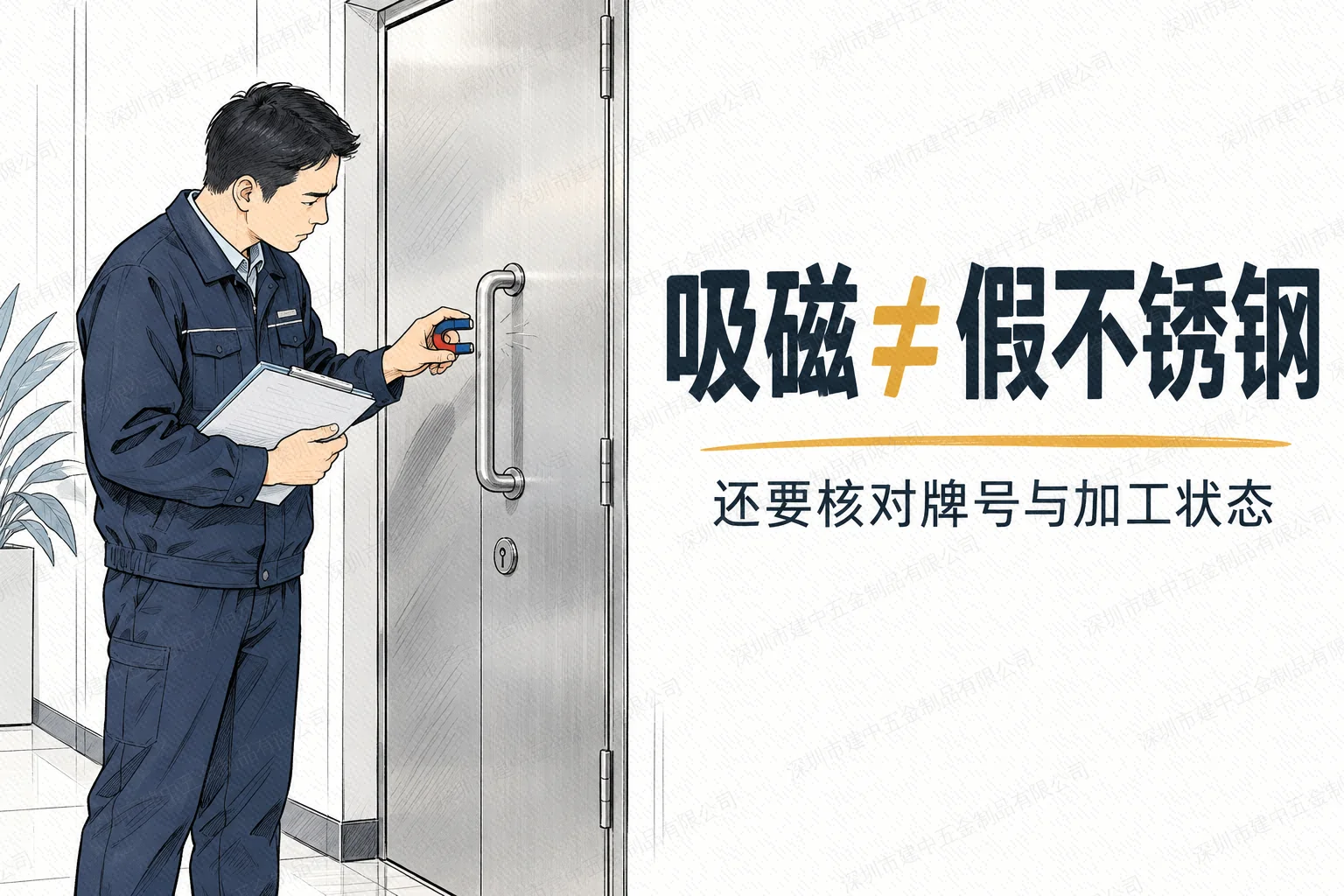 不锈钢门拉手被磁铁吸住,就不是304吗?