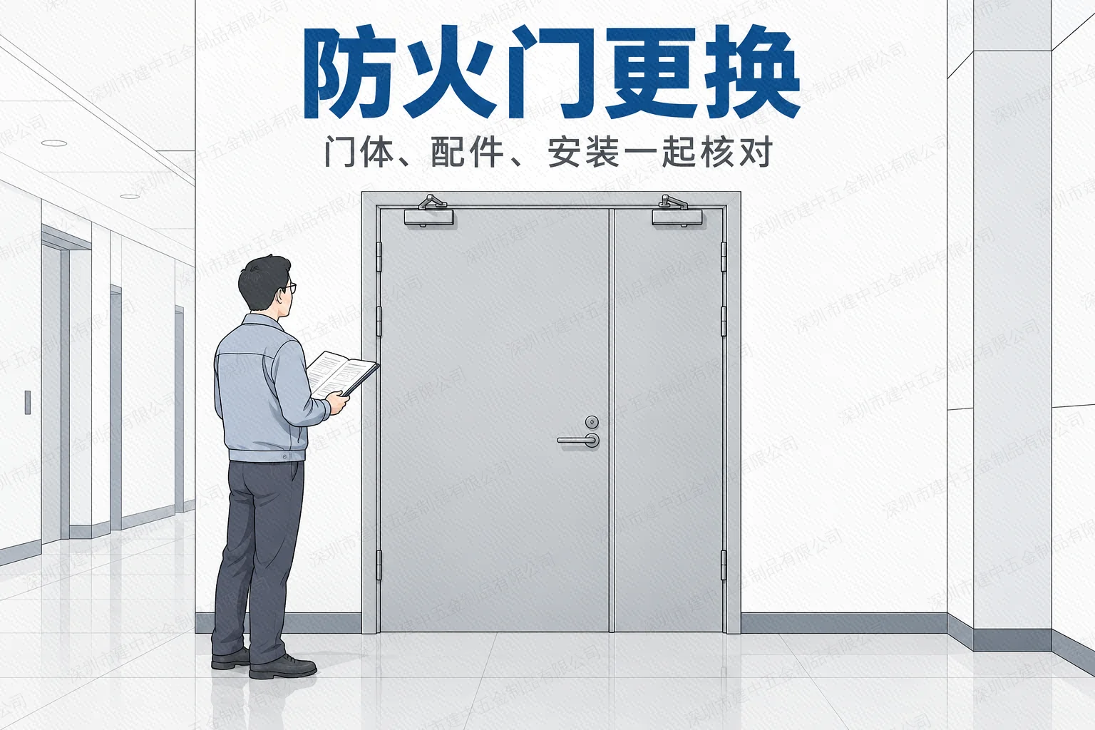 中航集团虹桥物业拟更换12樘防火门,询价明确配件与安装要求