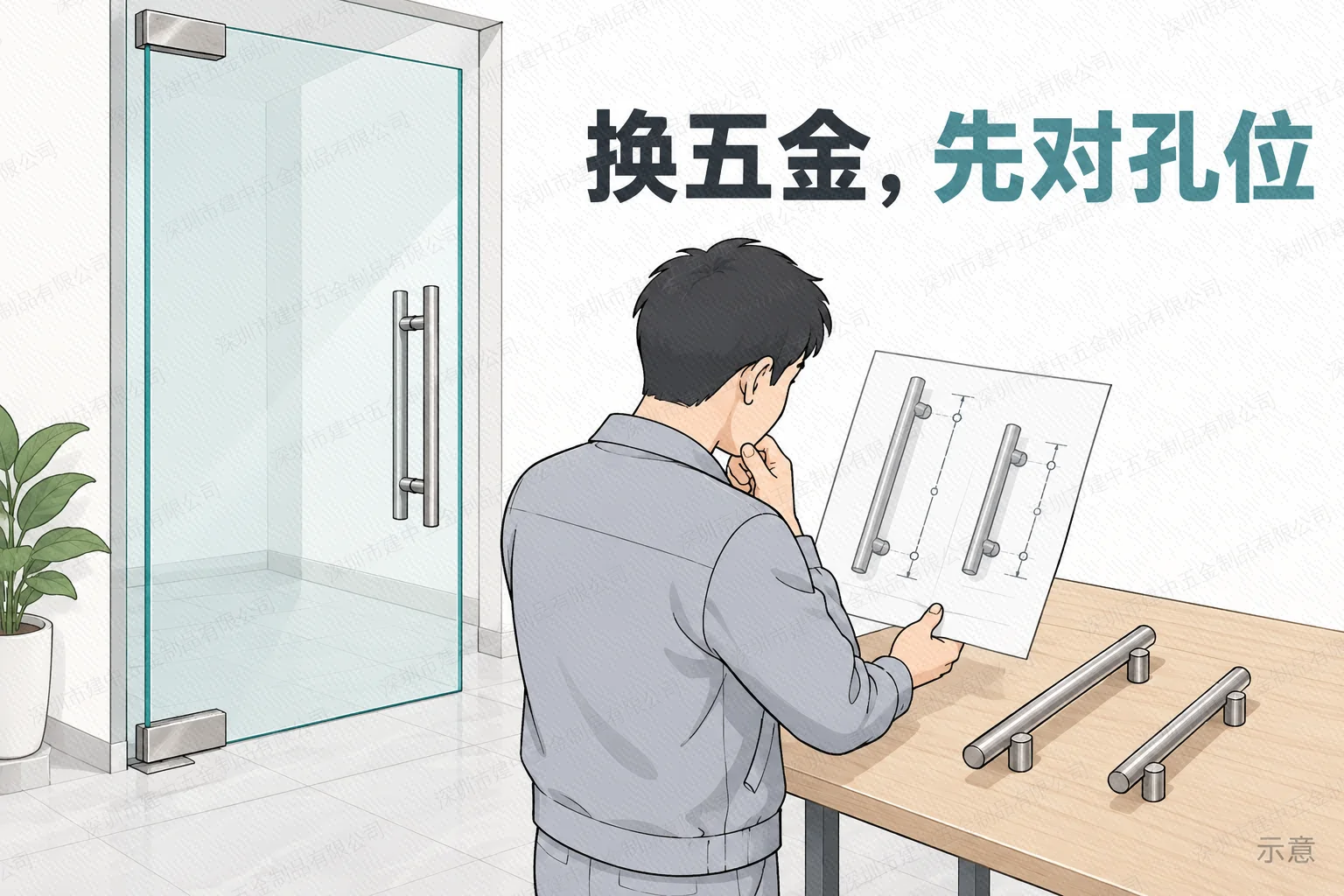 玻璃门装好后还能打孔或切边吗?先确认是否已经钢化