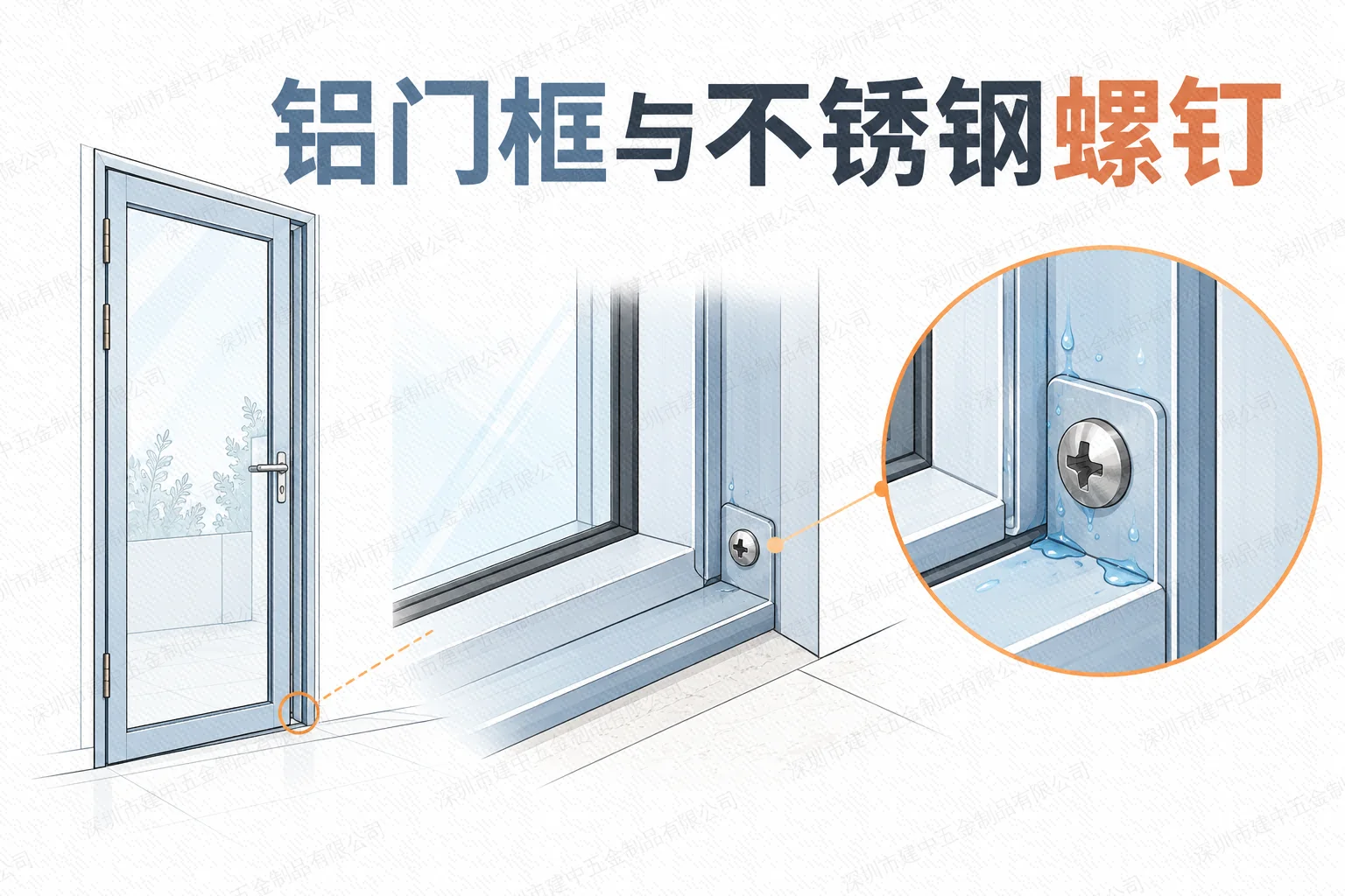 铝合金门框能配不锈钢螺钉吗?先看潮湿环境和接头设计
