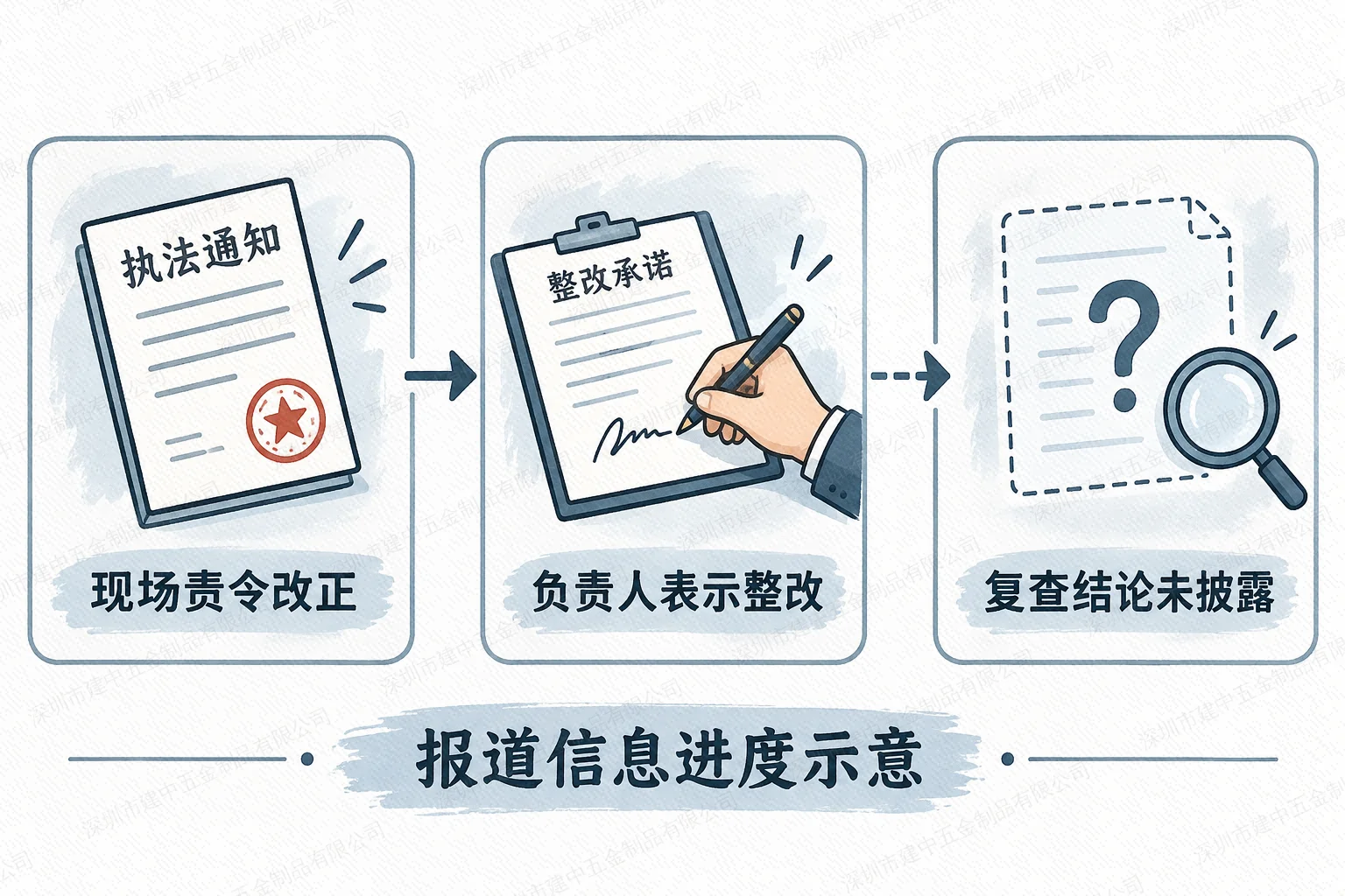 现场责令改正、负责人表示整改及未披露复查结论的区别