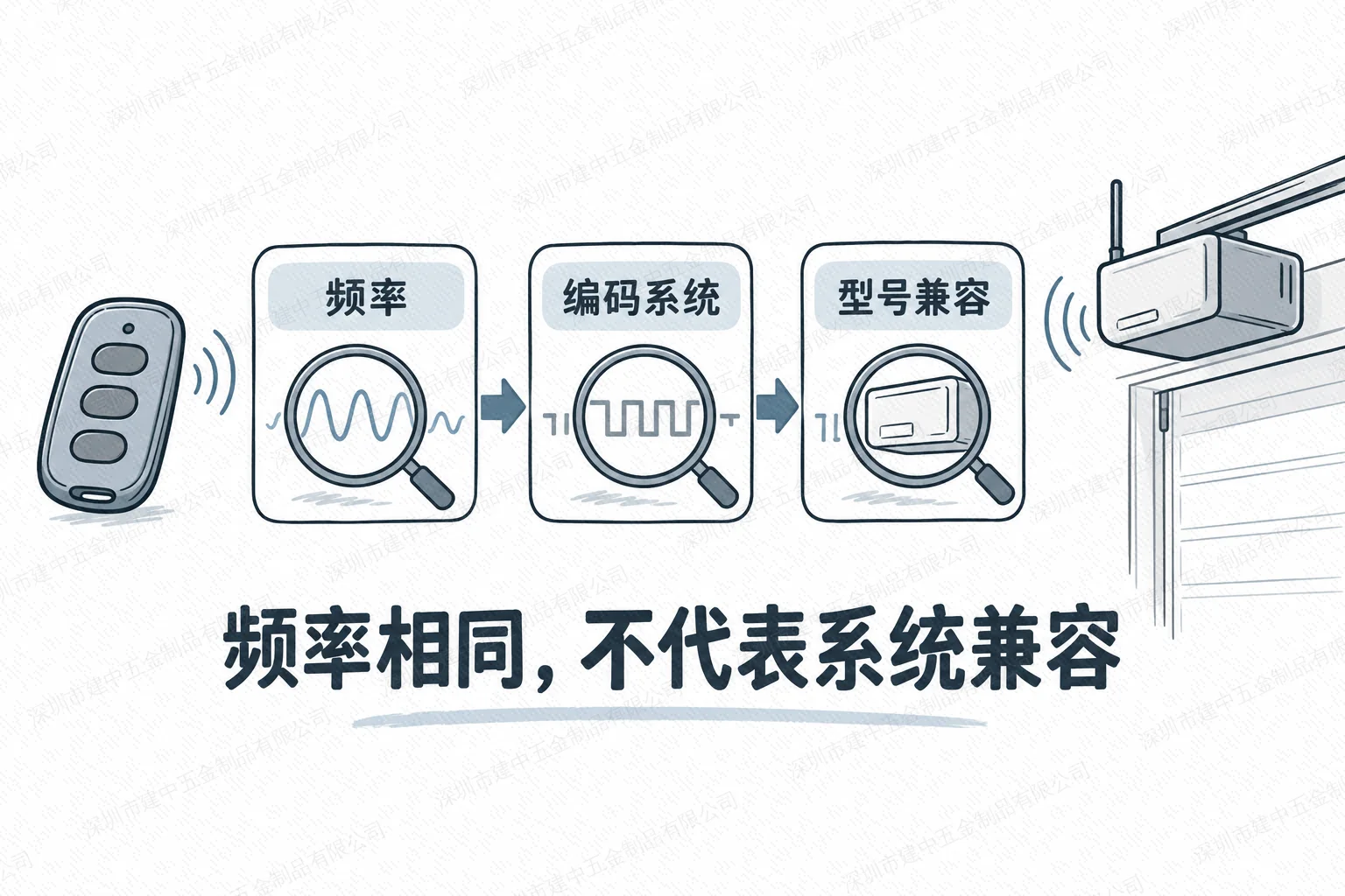 遥控器频率、编码系统和型号兼容的核对关系