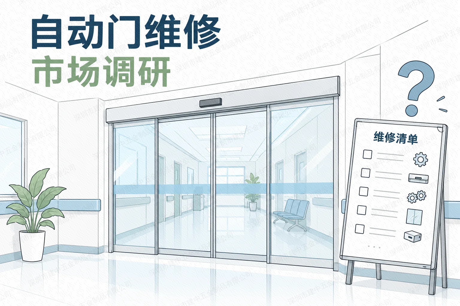 揭阳市人民医院征集自动门维修方案,电机与电源故障列为初步判断
