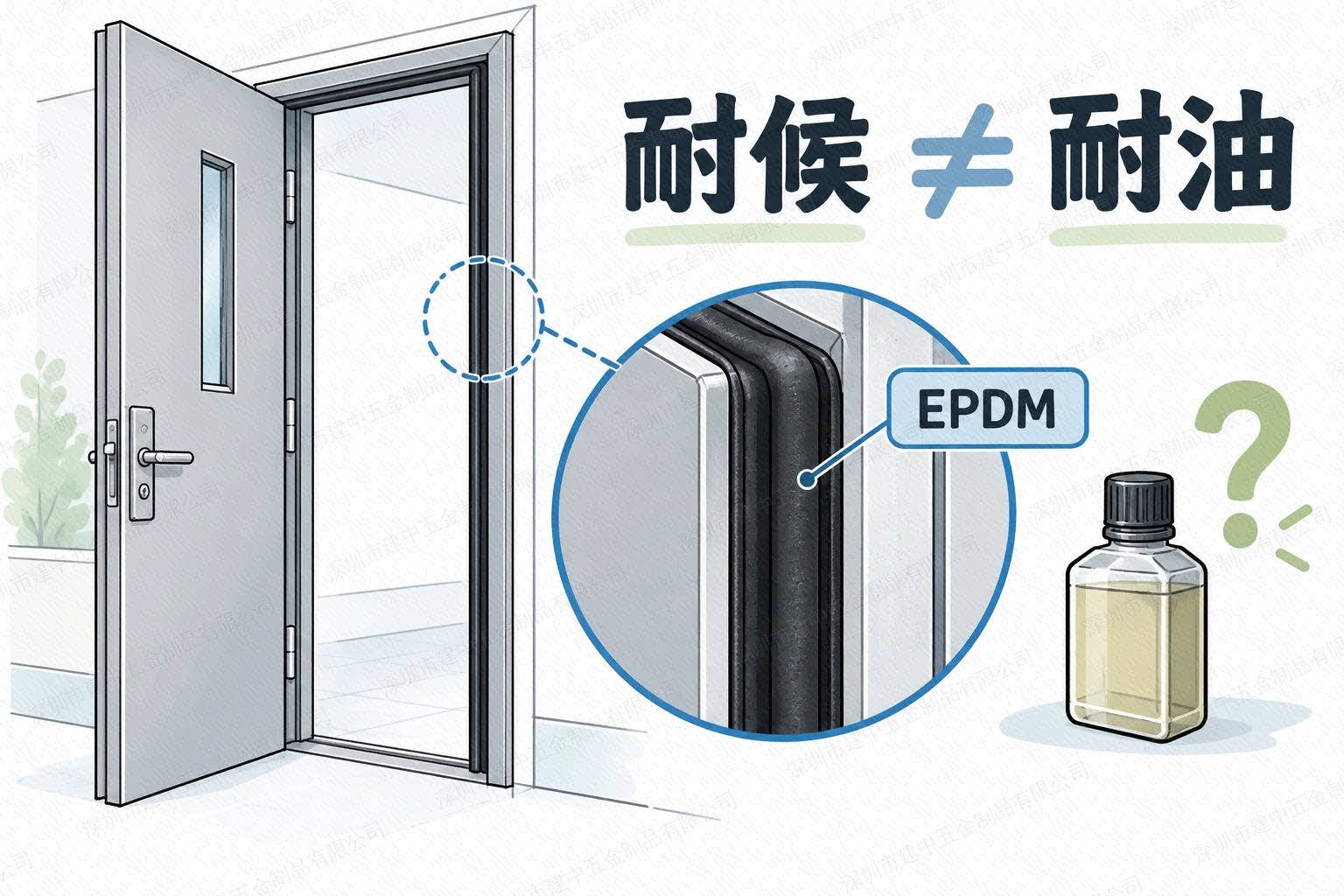 门用EPDM密封条能涂机油保养吗?耐候不等于耐油