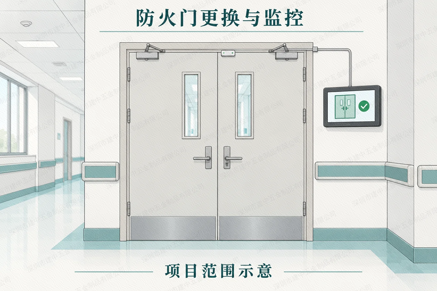 西安交大口腔医院拟更换80樘防火门,闭门器与监控系统一并采购
