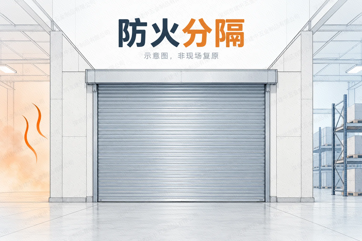 泰州海陵披露仓库火灾案例:防火卷帘阻挡火势向相邻仓库蔓延