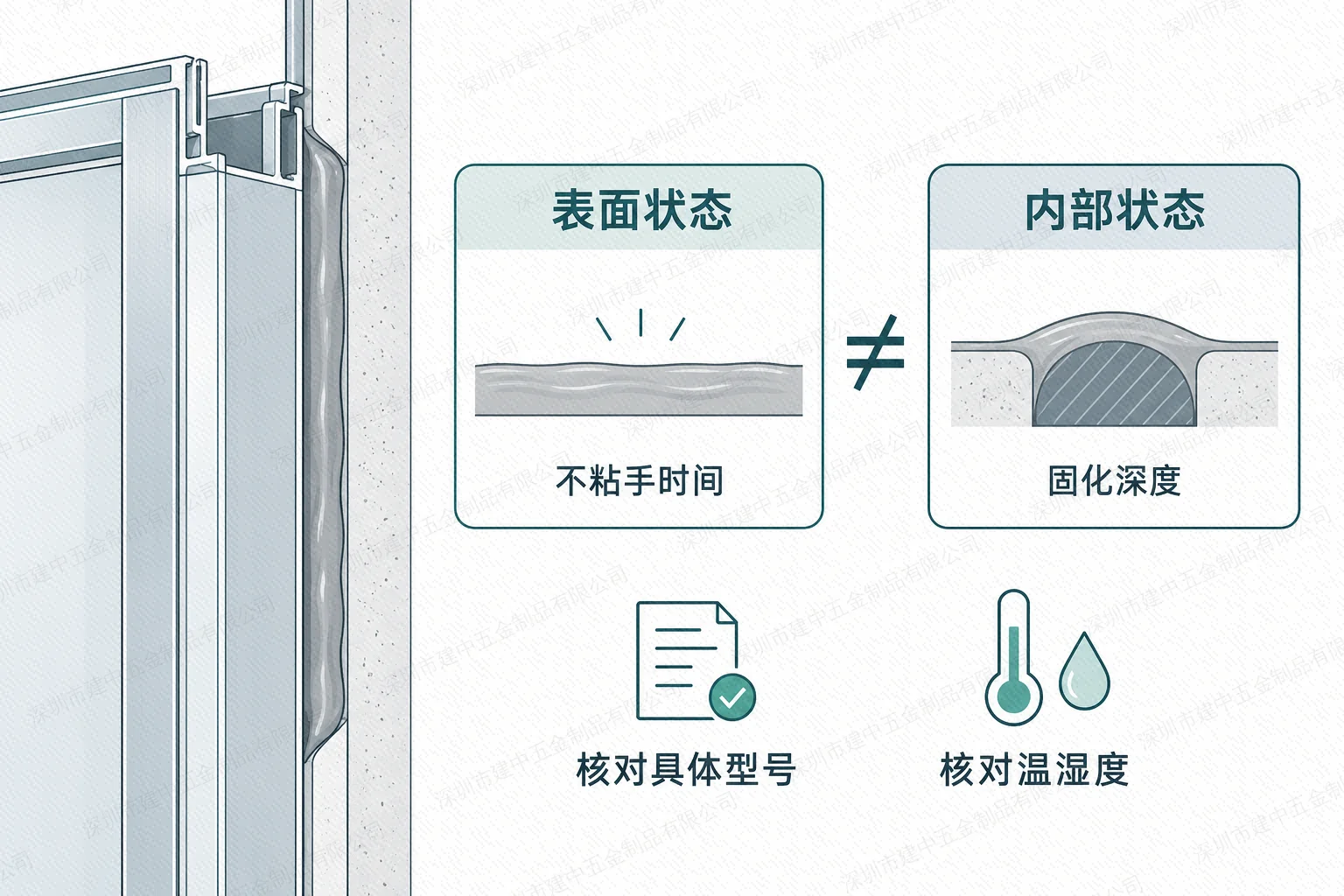 不粘手时间与固化深度分别说明表面和内部状态
