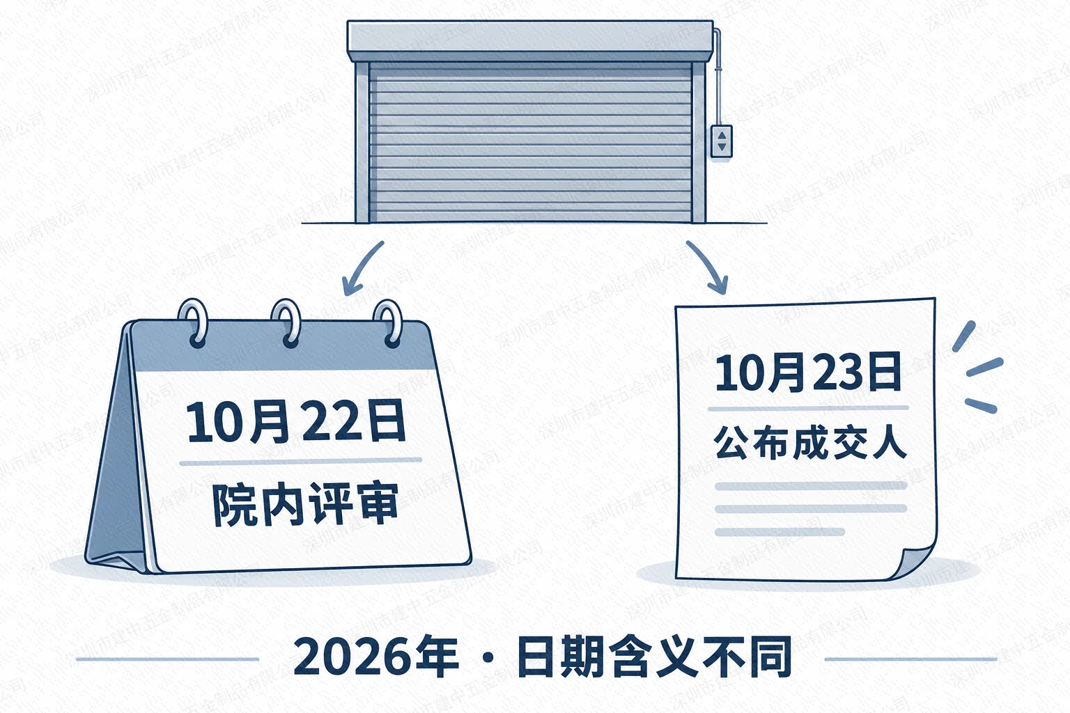 2026年10月22日院内评审与23日公布成交人的两个时间节点