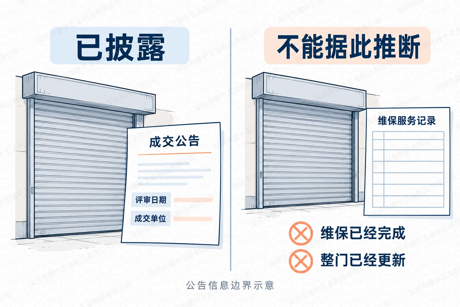 成交公告已披露信息与尚不能据此认定的履约结果对比