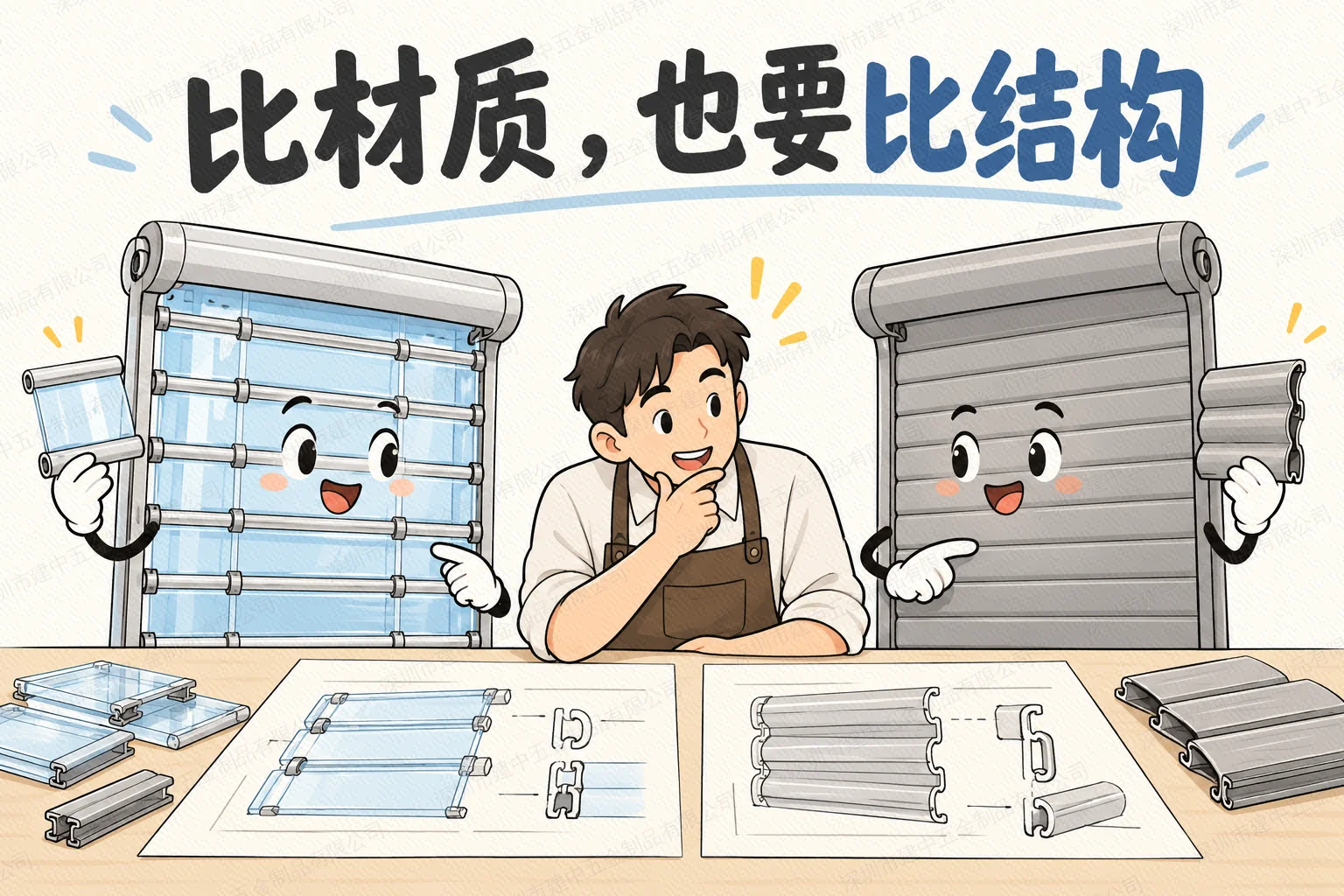 水晶帘片和铝合金帘片怎么比?先看结构、厚度和维护条件