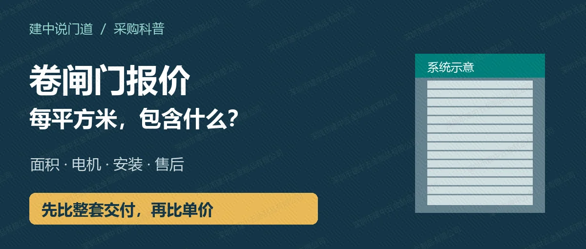 电动卷闸门多少钱一平方米?先问清电机和安装,再比较这张报价单